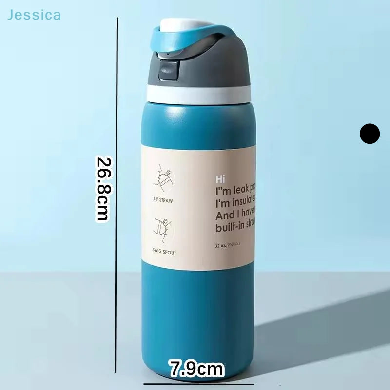 ☆Stainless Steel Thermal Mug Portable Sports Water Bottle Thermos Vacuum Flasks & Thermoses Water Bottle