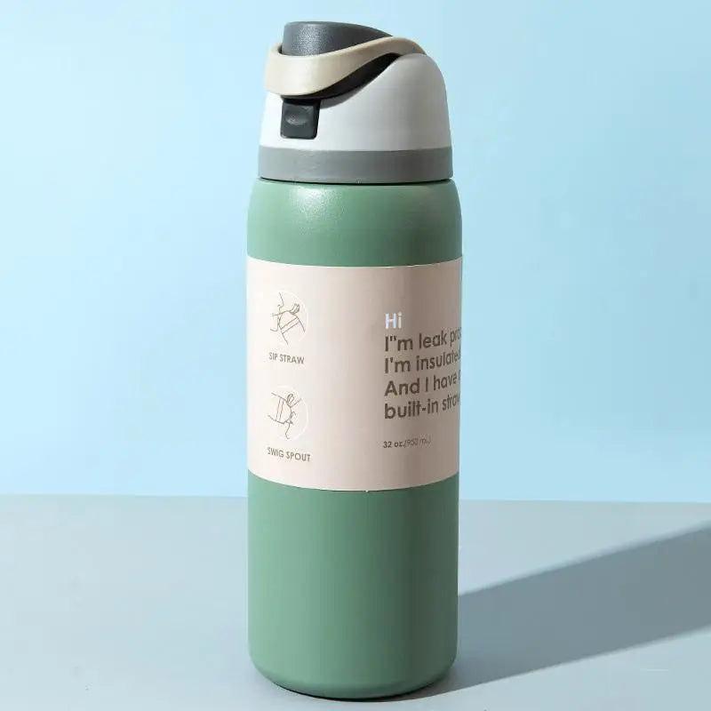 ☆Stainless Steel Thermal Mug Portable Sports Water Bottle Thermos Vacuum Flasks & Thermoses Water Bottle