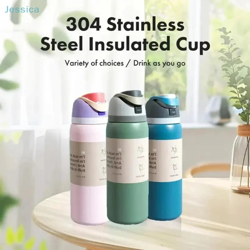 ☆Stainless Steel Thermal Mug Portable Sports Water Bottle Thermos Vacuum Flasks & Thermoses Water Bottle